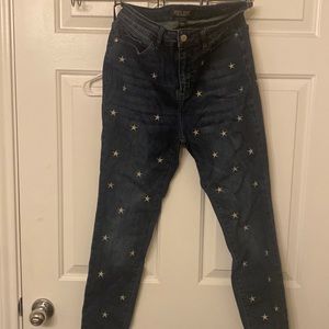 Judy Blue star embroidered jeans size 11